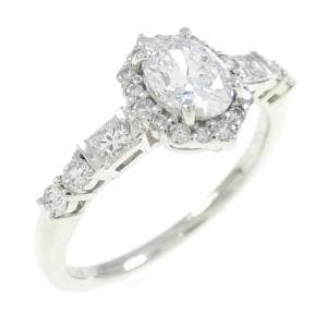 PT ダイヤモンド リング 0.503CT D SI1 オーバルカット