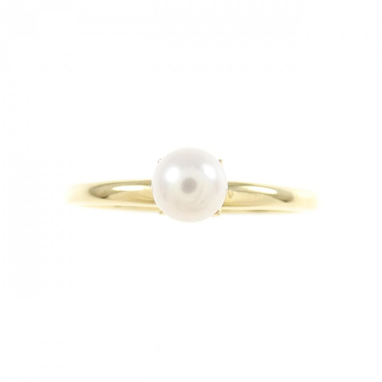 K18YG freshwater pearl ring 4.2mm