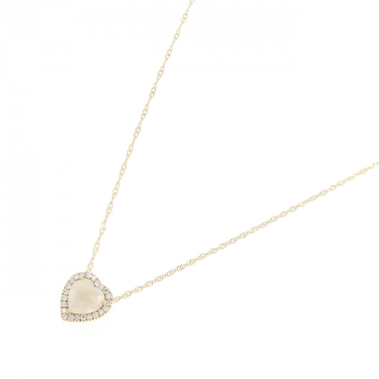 K18YG Heart Moonstone Necklace