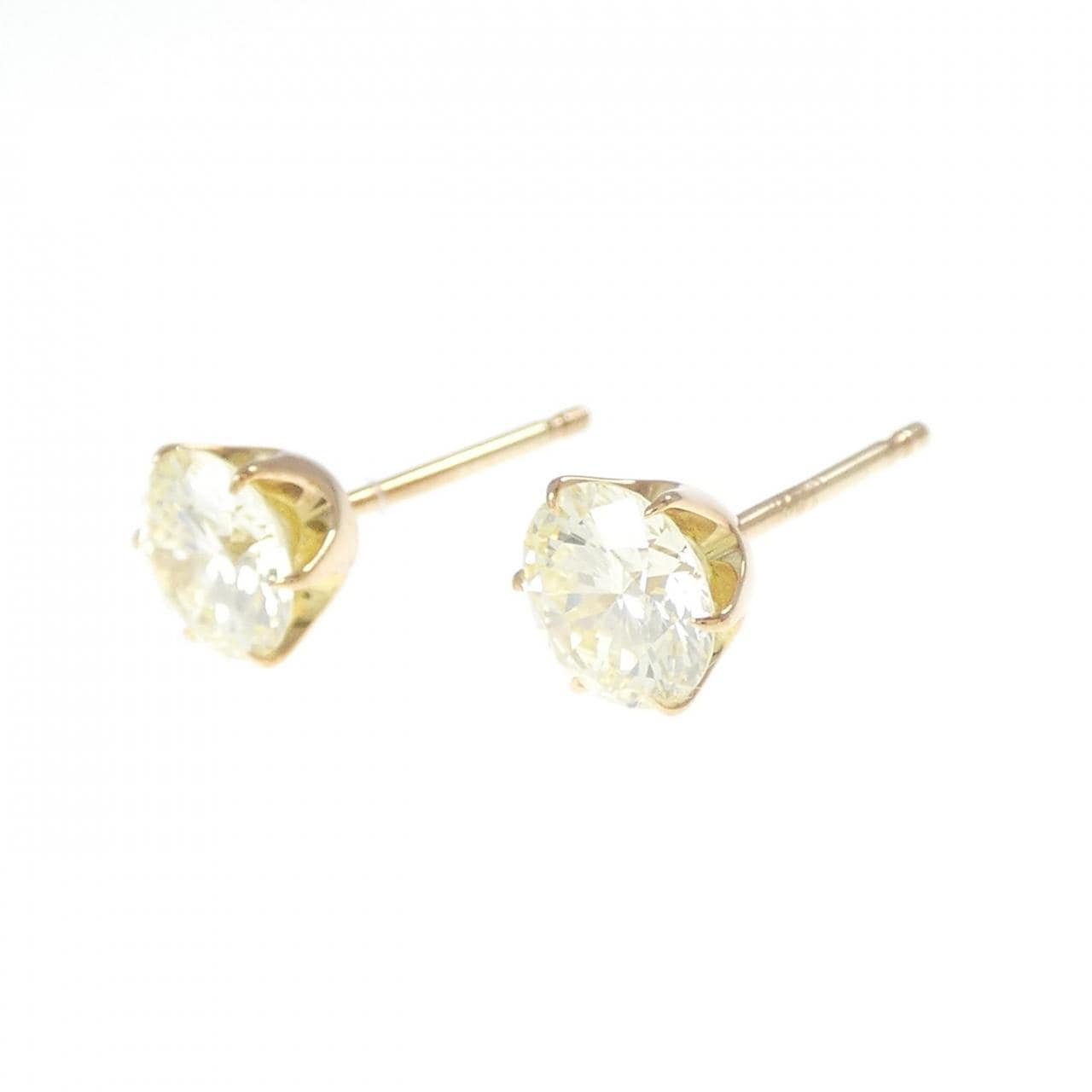 K18YG ダイヤモンド ピアス 1.90CT