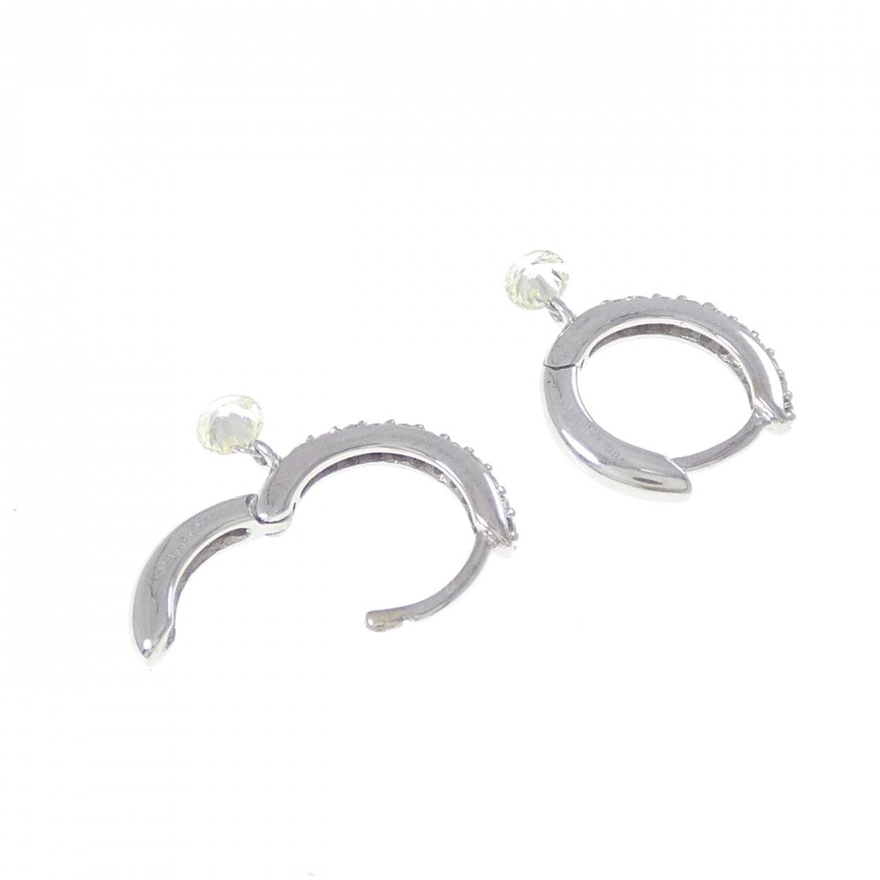 K18WG ダイヤモンド ピアス 0.16CT