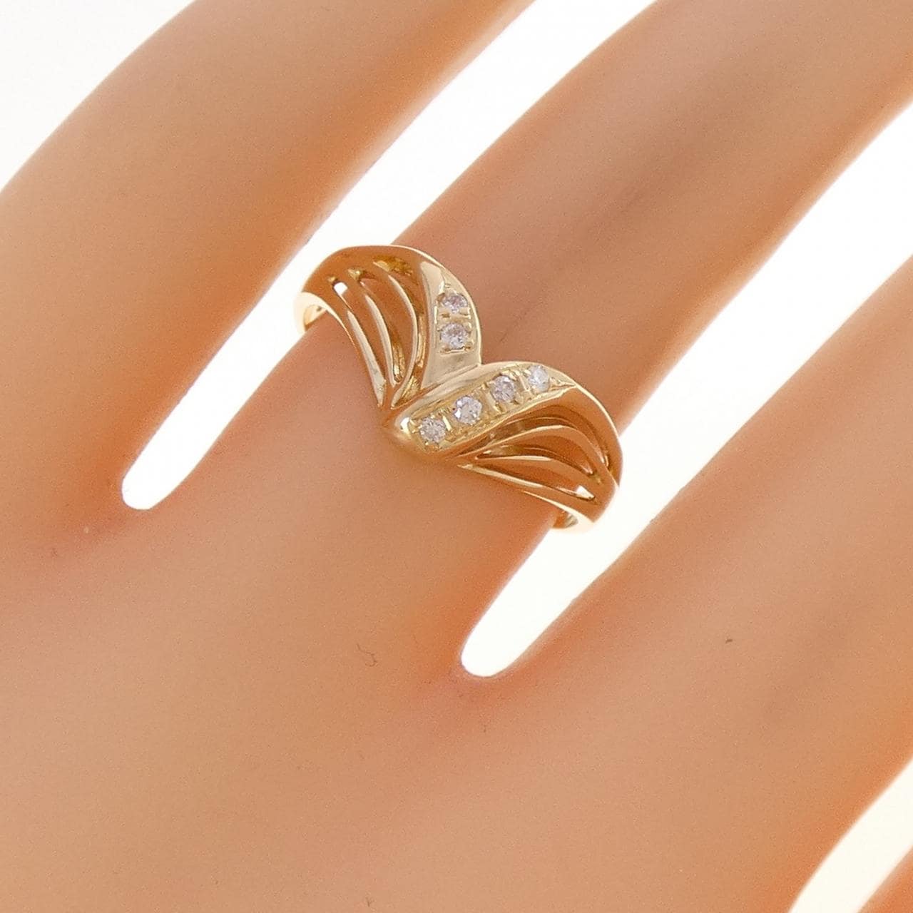 K18YG ダイヤモンド リング 0.05CT