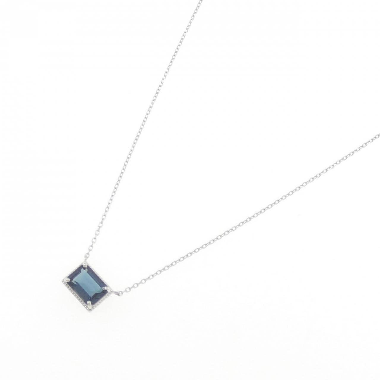 PT900/PT850 ブルートパーズ ネックレス 1.11CT