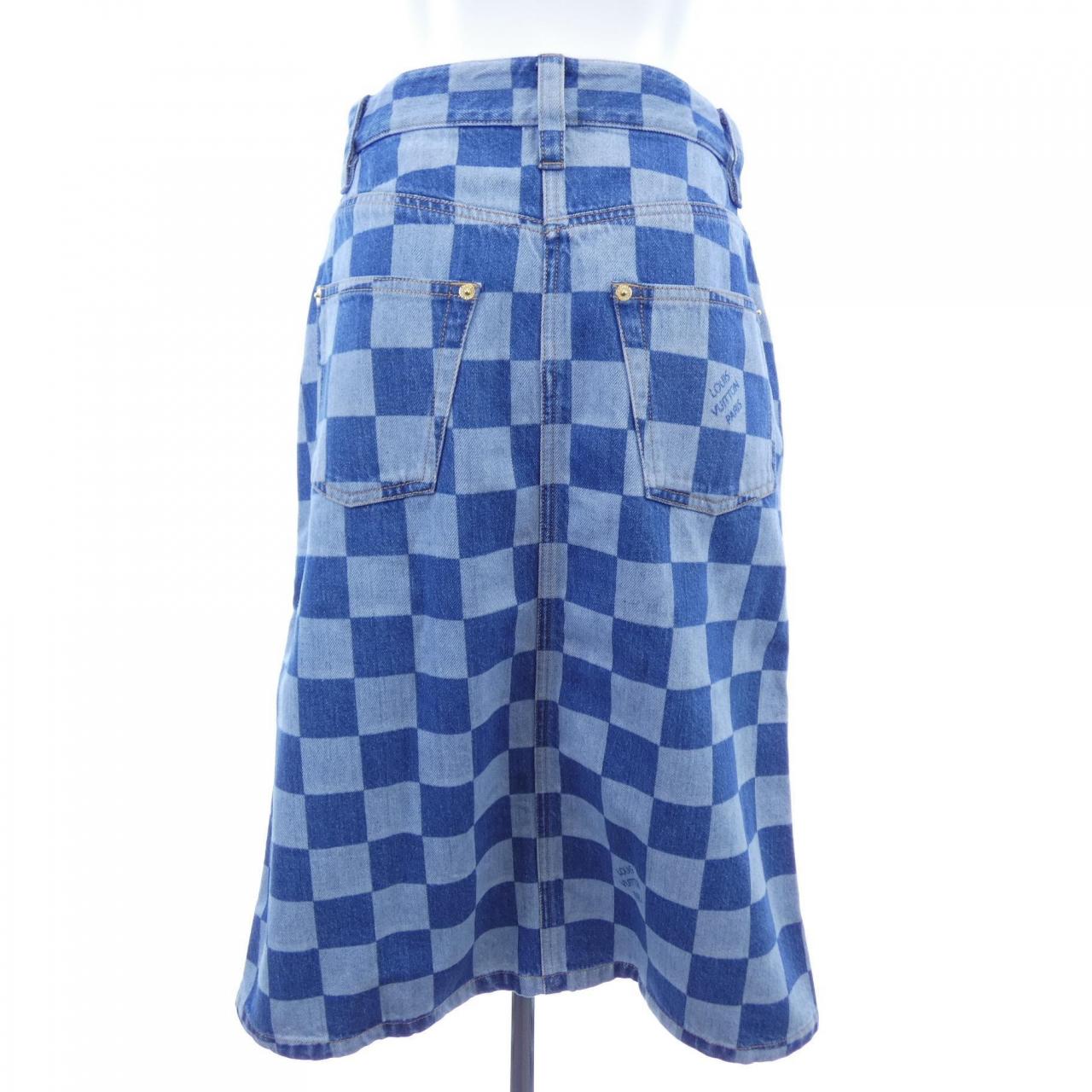 ルイヴィトン LOUIS VUITTON ダミエデニムスカート LVリミックス FQSK79RXZ スカート