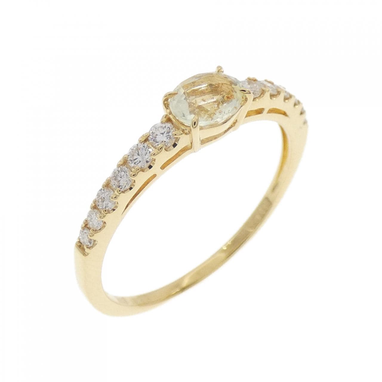 K18YG ハイヤライトオパール リング 0.23CT