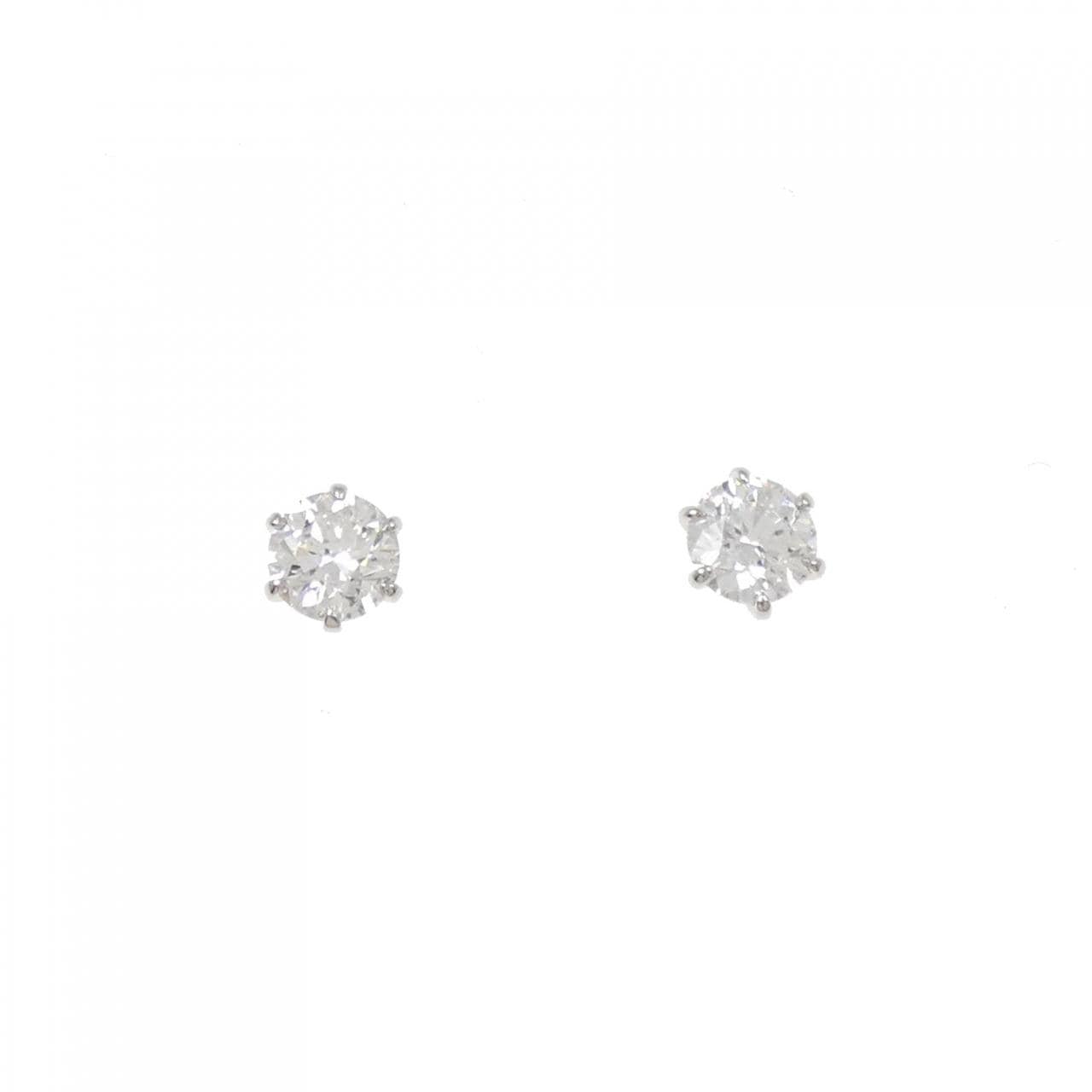 [Remake] PT900/ST Diamond Earrings 0.341CT 0.347CT EF SI2 EXT