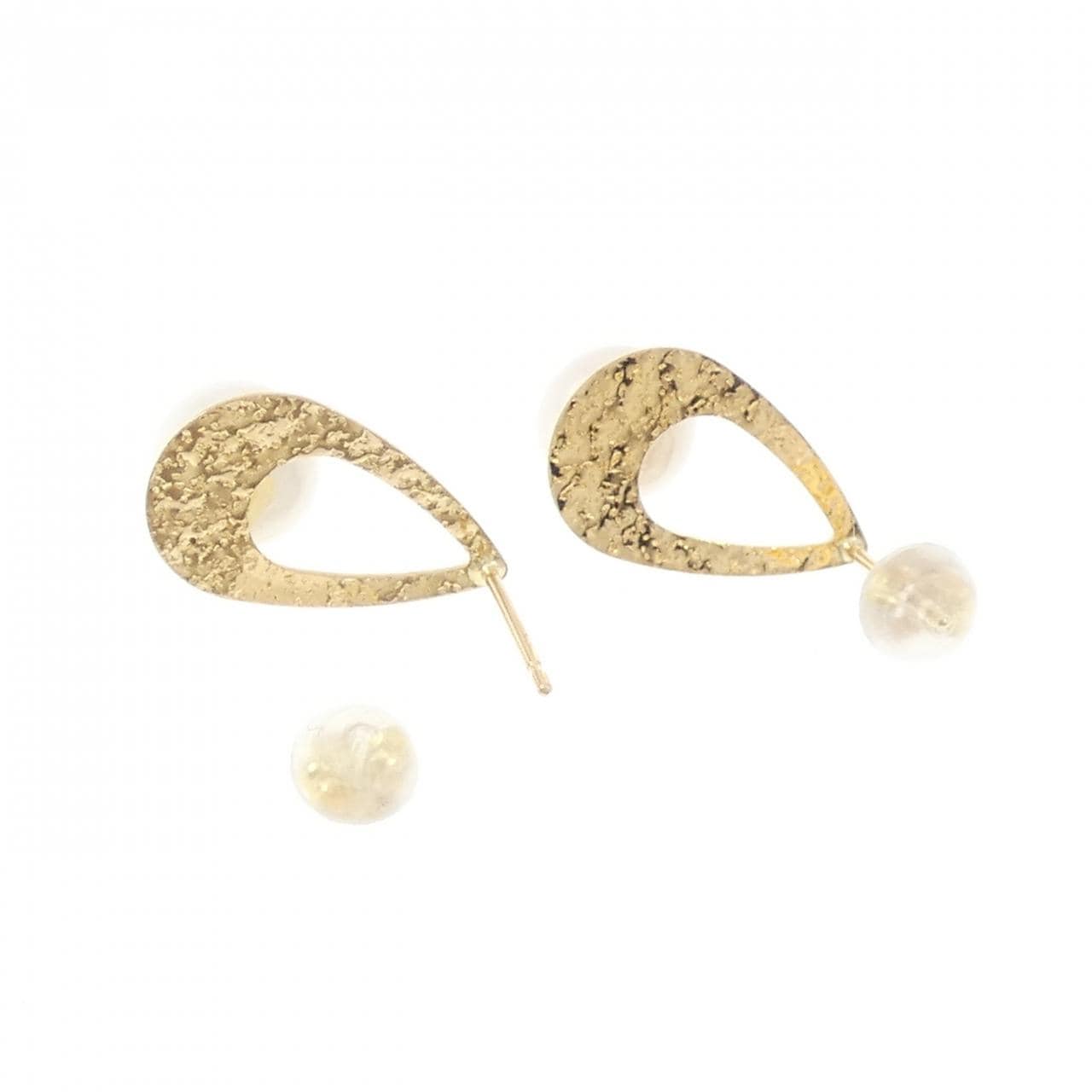 【新品】K18YG 淡水パール ピアス