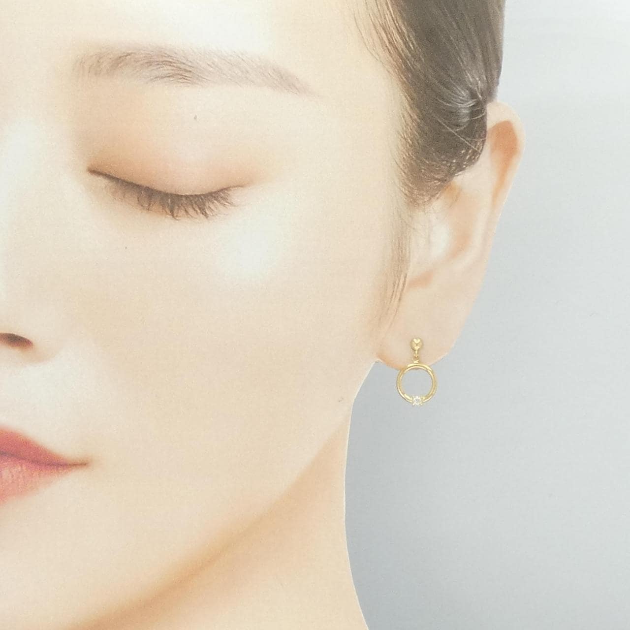 K18YG ダイヤモンド ピアス 0.10CT