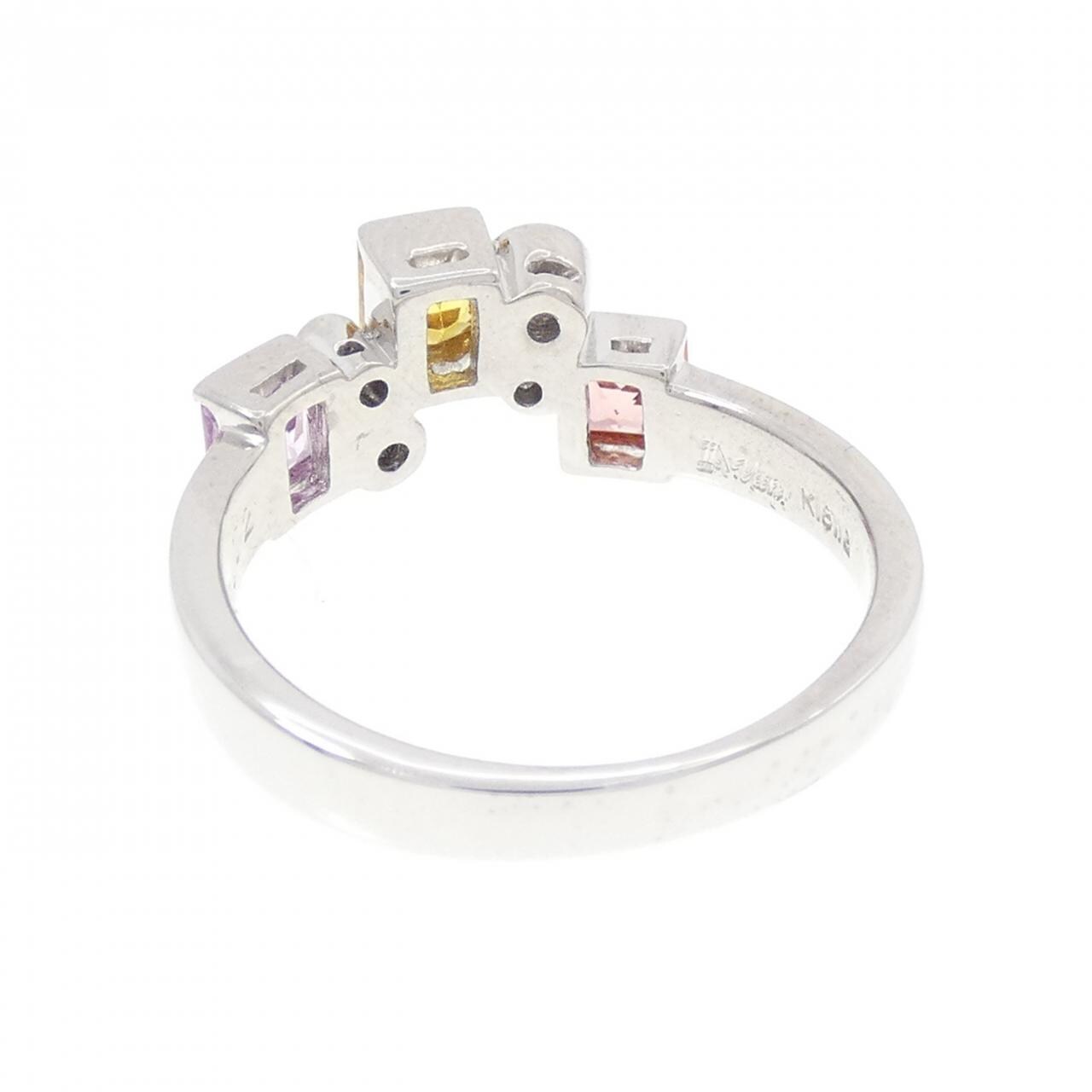 K18WG サファイヤ リング 1.00CT