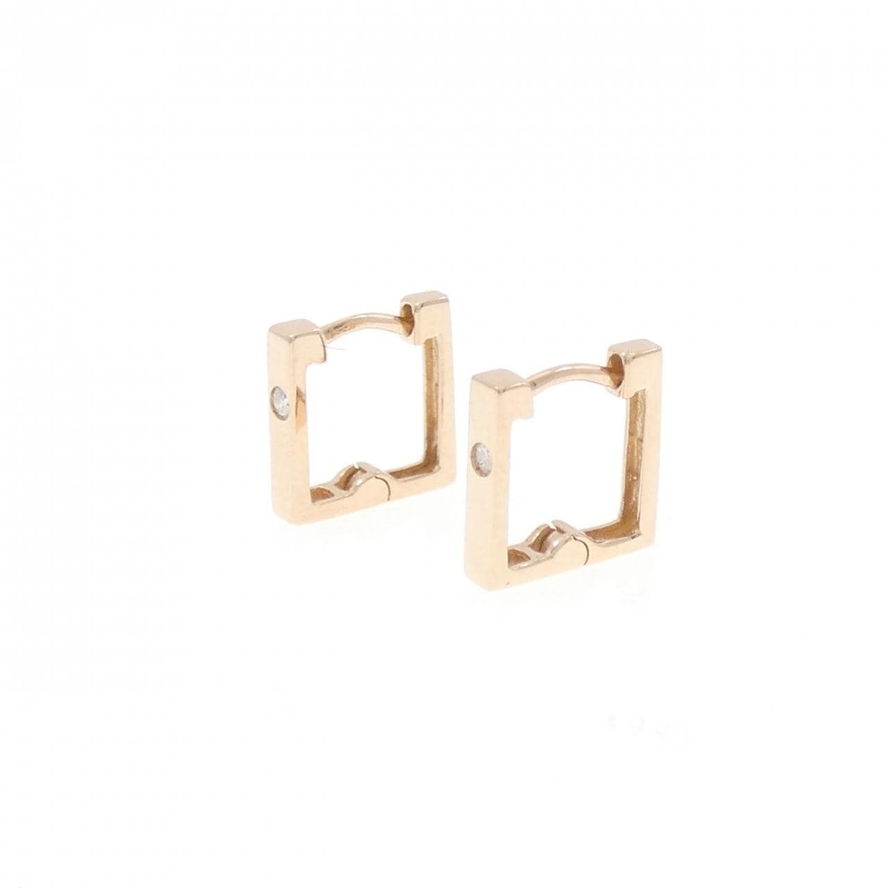 K14PG ダイヤモンド ピアス 0.028CT
