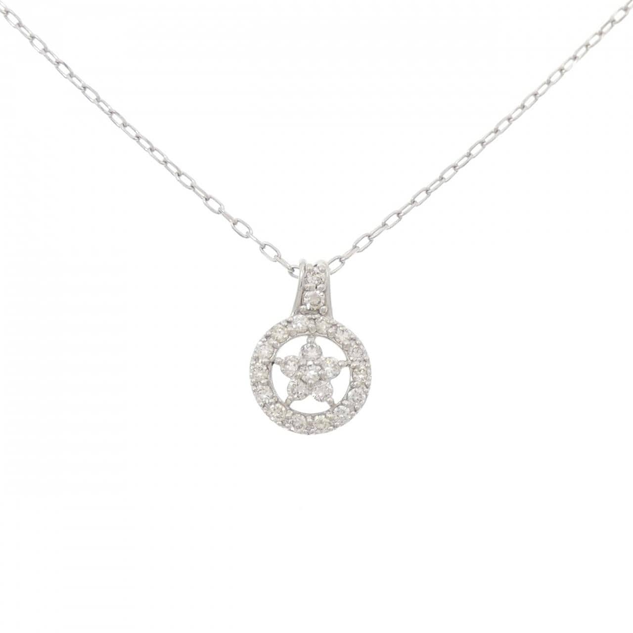 PT950/PT850 スター ダイヤモンド ネックレス 0.20CT