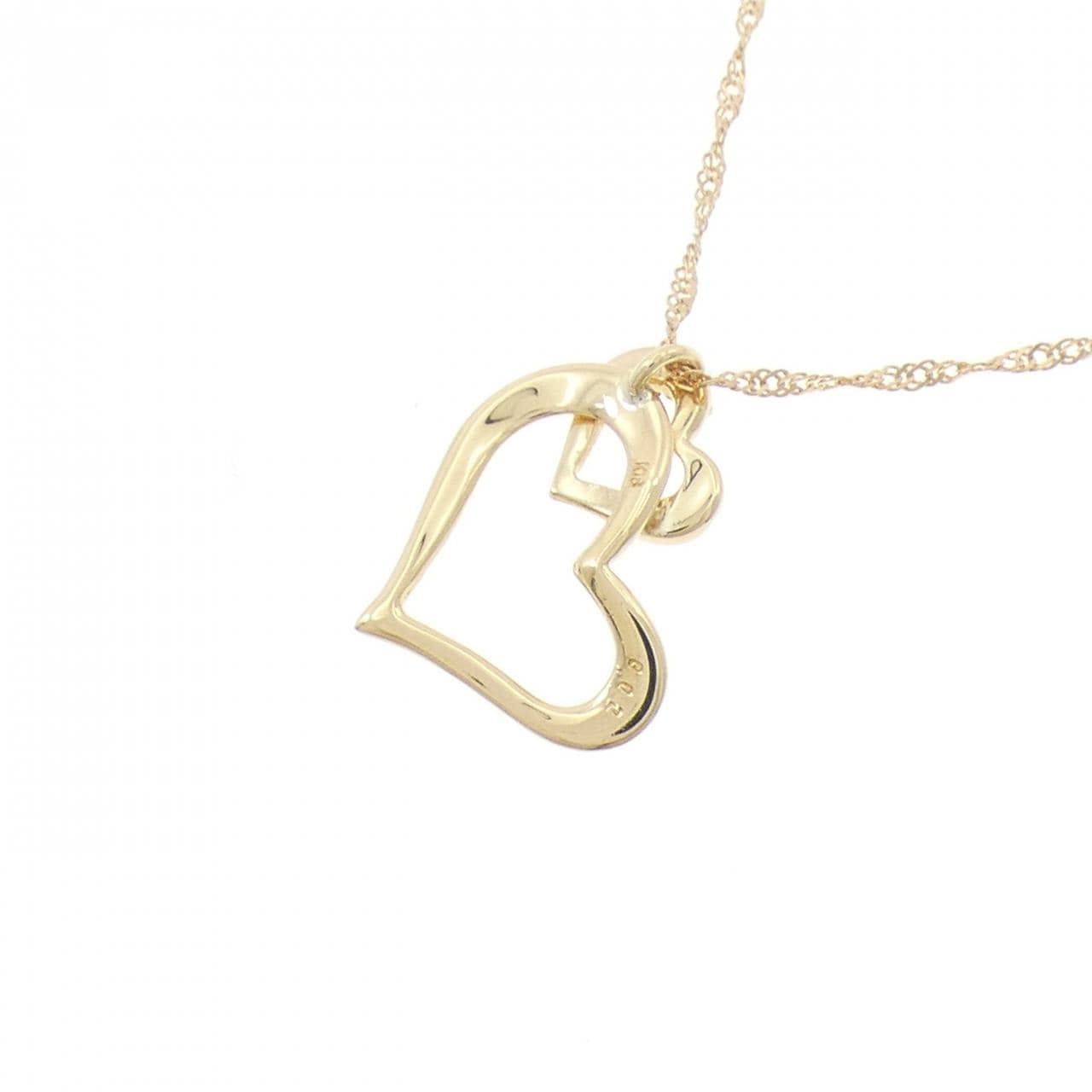 K18YG heart Diamond necklace 0.02CT
