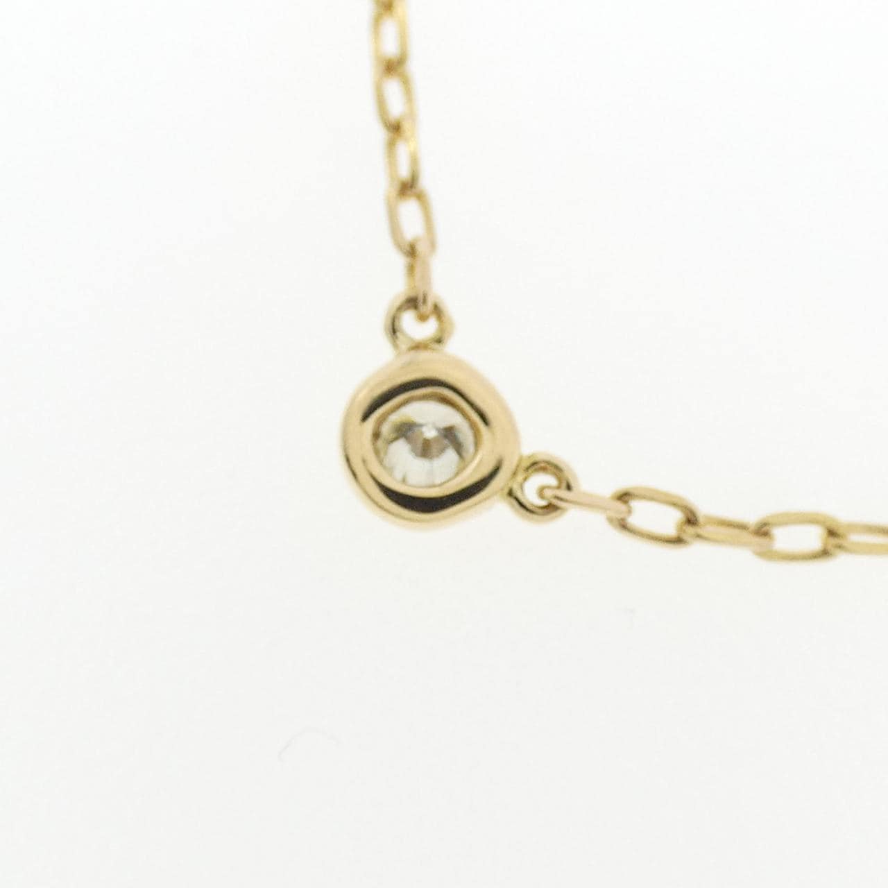 K18YG ソリティア ダイヤモンド ネックレス 0.03CT
