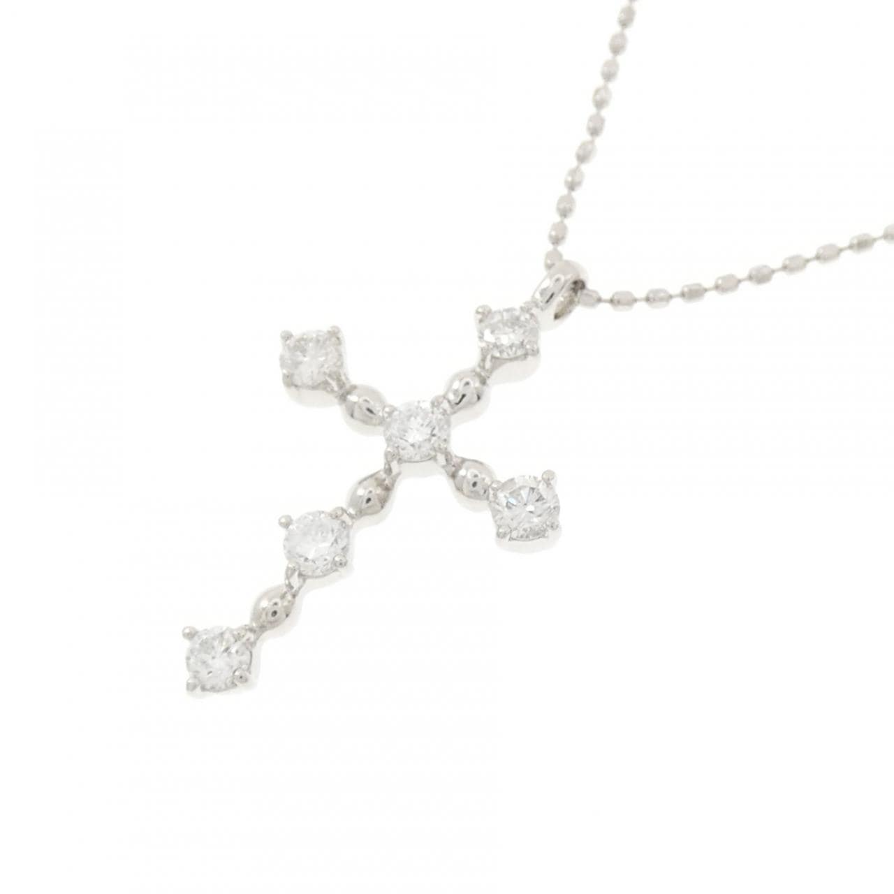 クミキョク クロス ダイヤモンド ネックレス 0.30CT