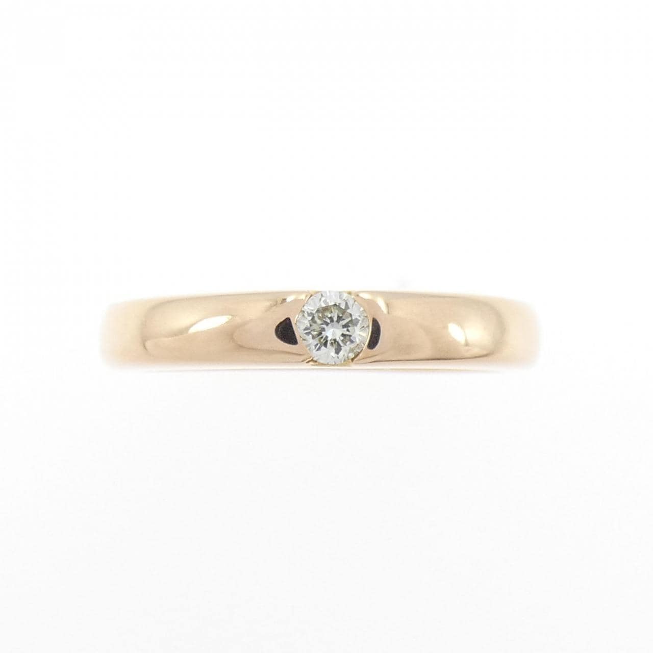 K18PG单钻钻石戒指 0.09CT
