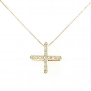K18YG クロス ダイヤモンド ネックレス 0.41CT