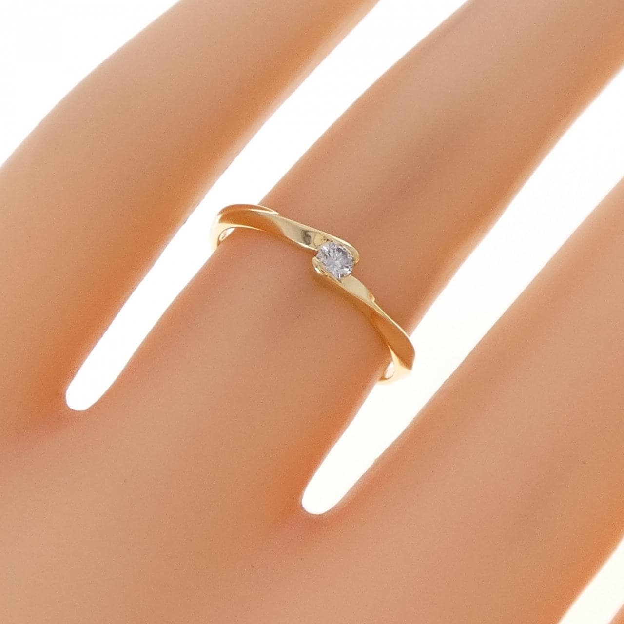 K18YG ダイヤモンド リング 0.06CT