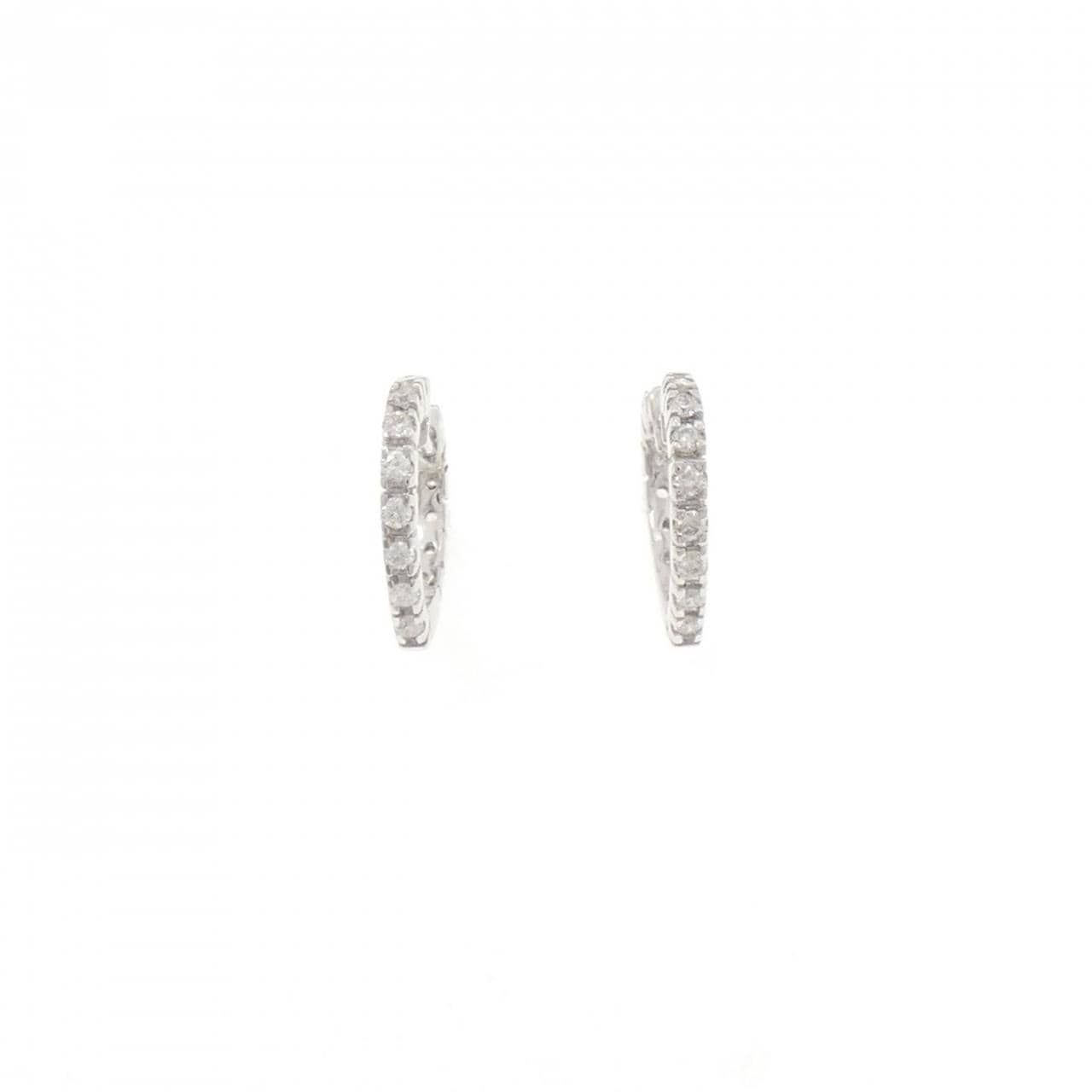 750WG ハート ダイヤモンド ピアス 0.35CT