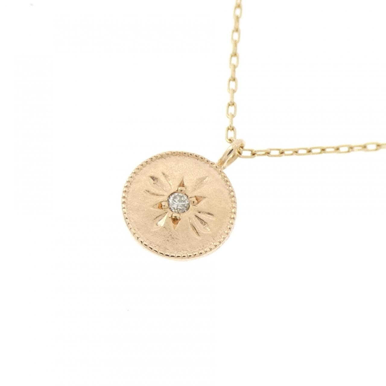 アガット ダイヤモンド ネックレス 0.01CT