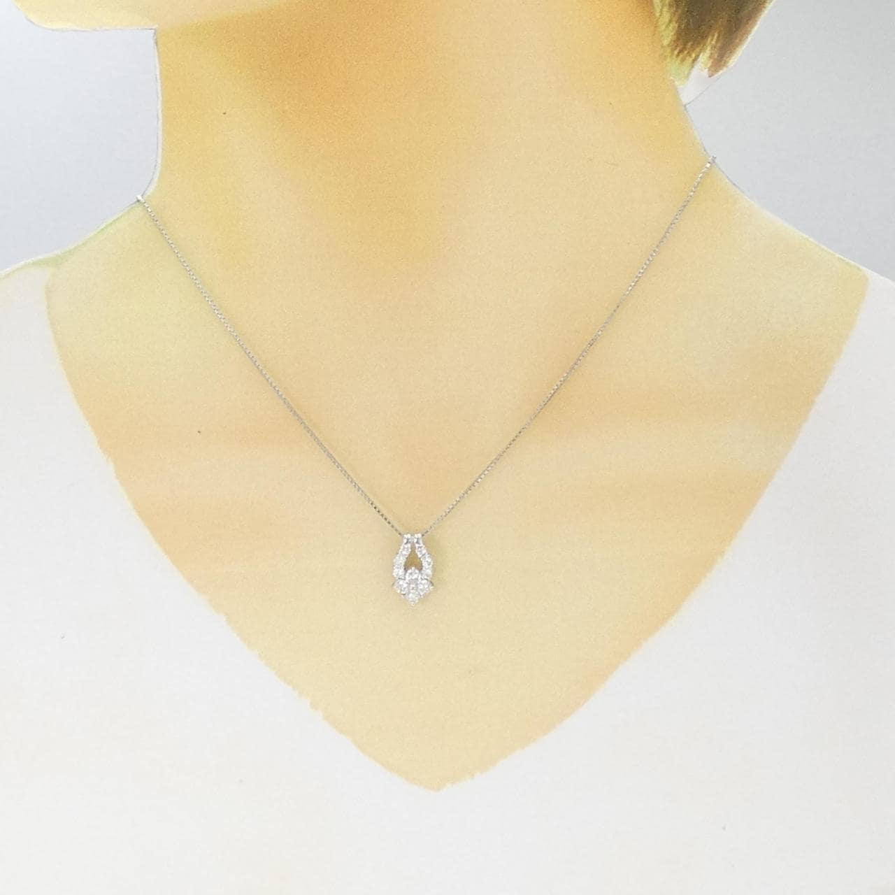 PT Flower Diamond Necklace 0.70CT