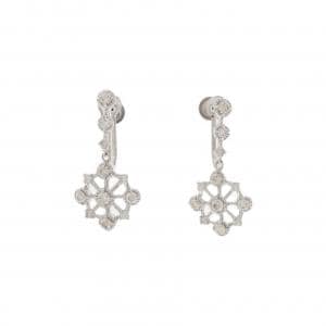 K18WG ダイヤモンド イヤリング 0.24CT