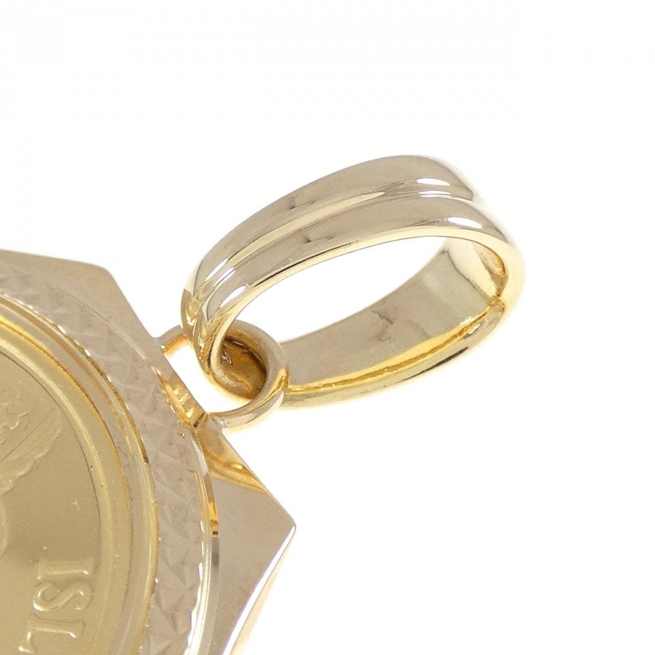 K18YG(枠) コイン ペンダント