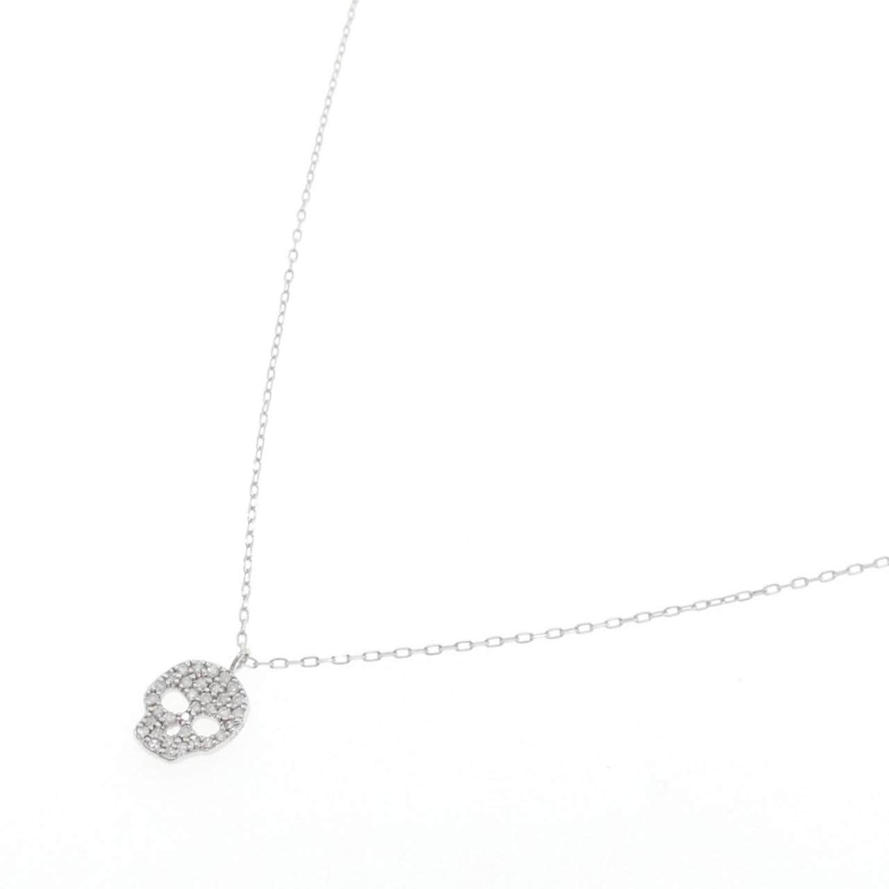 K18WG骷髅头钻石项链 0.17克拉