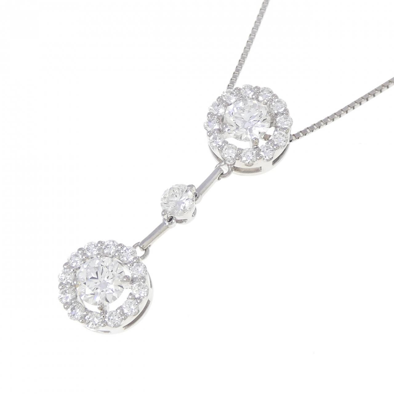 PT900/PT850 ダイヤモンド ネックレス 0.630CT E-F VVS2-VS1 3EX-EXT
