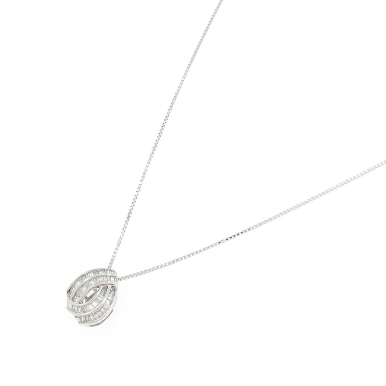 K18WG ダイヤモンド ネックレス 0.22CT