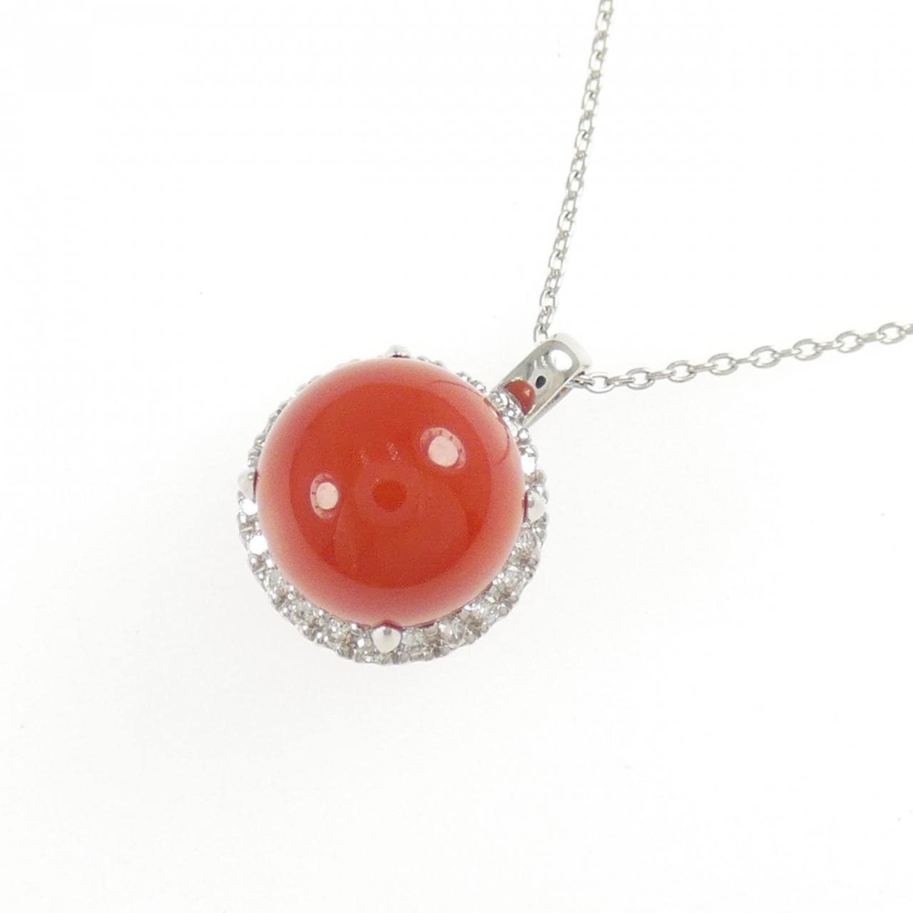 PT900/PT850 サンゴ ネックレス 6.325CT