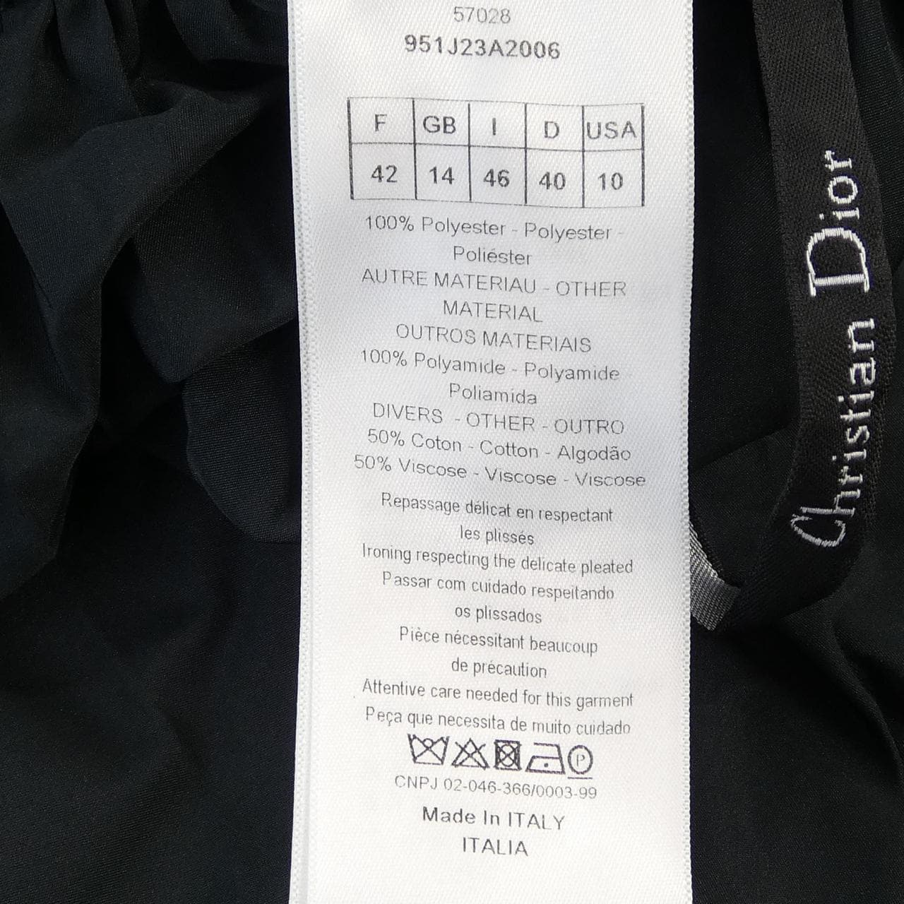 クリスチャンディオール CHRISTIAN DIOR 951J23A2006 スカート