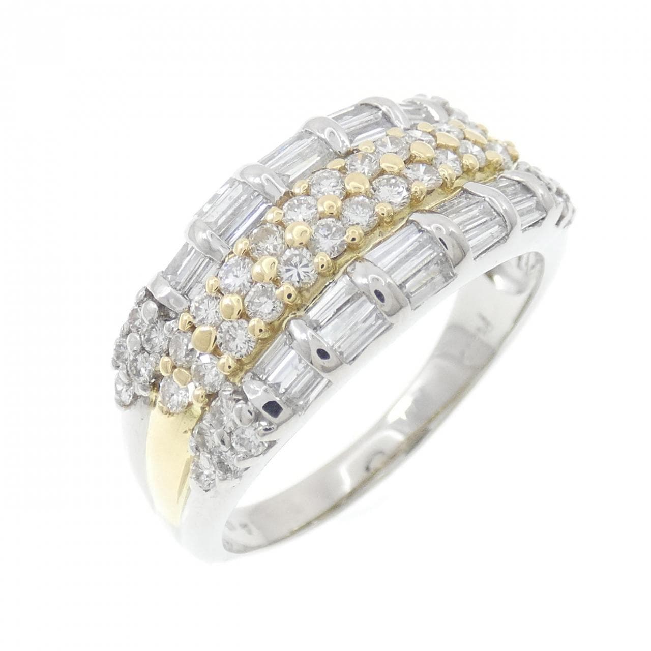 K18YG/PT900 ダイヤモンド リング 1.40CT