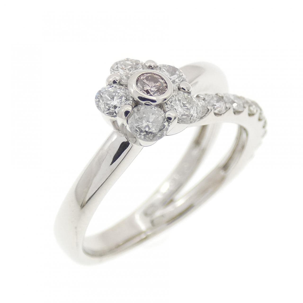 PT950 フラワー ダイヤモンド リング 0.50CT