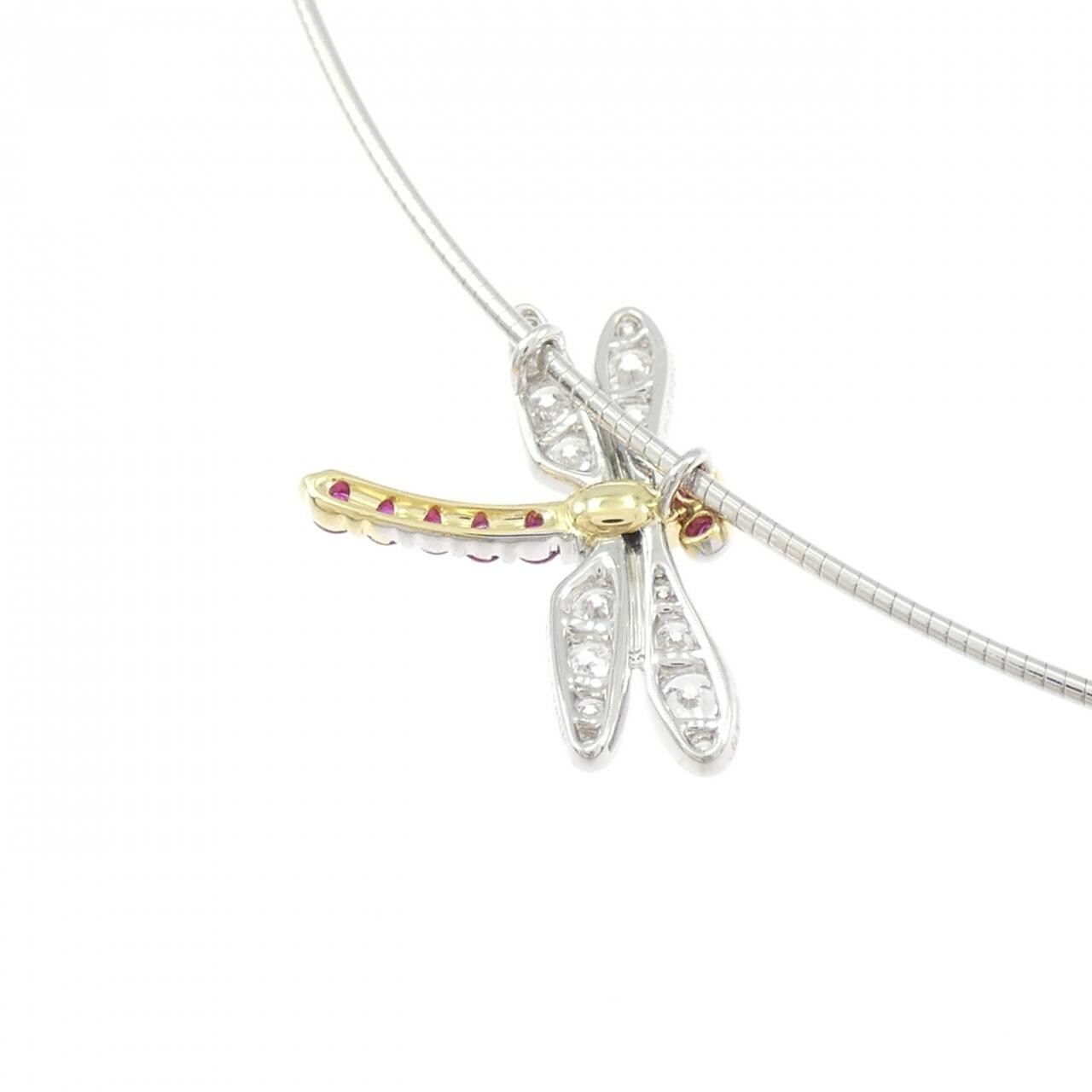 ギメル トンボ ルビー ネックレス 0.246CT