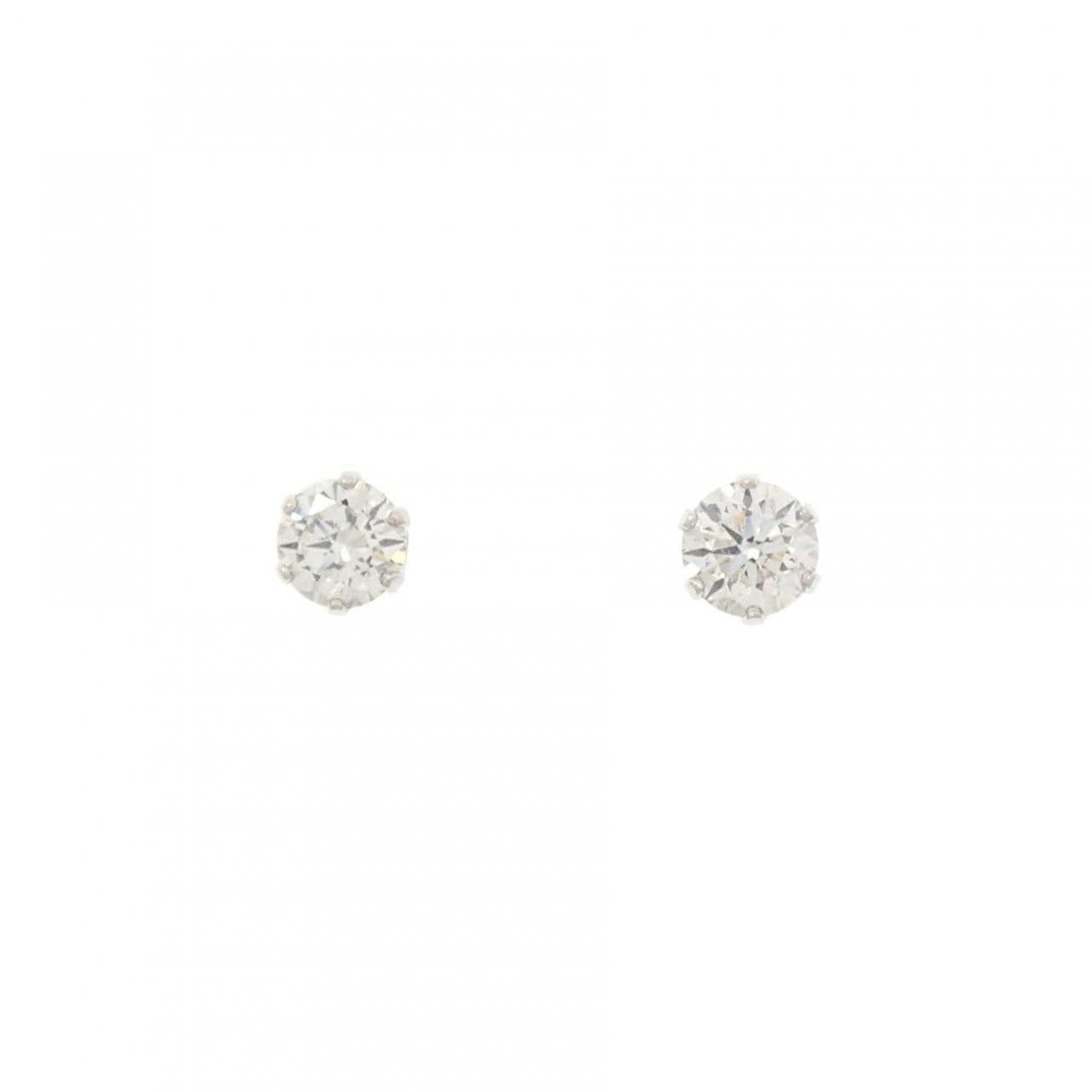 PT900 ソリティア ダイヤモンド ピアス 0.30CT