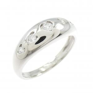 PT900 ハート ダイヤモンド リング 0.13CT