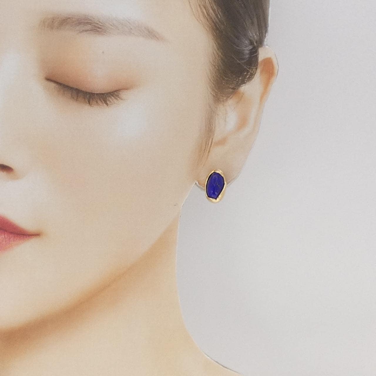 K18YG ラピスラズリ イヤリング