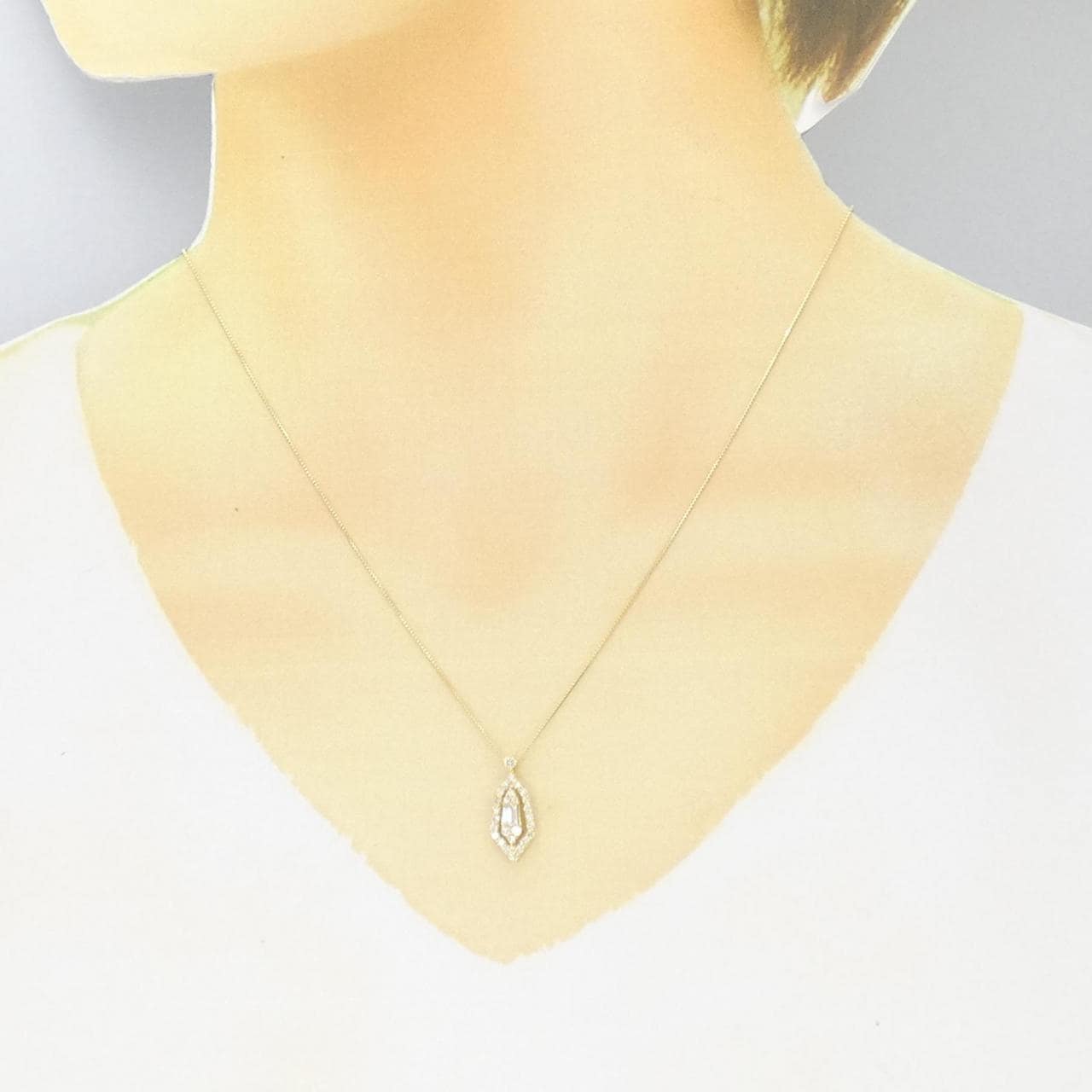 【新品】K18YG ダイヤモンド ネックレス 0.36CT