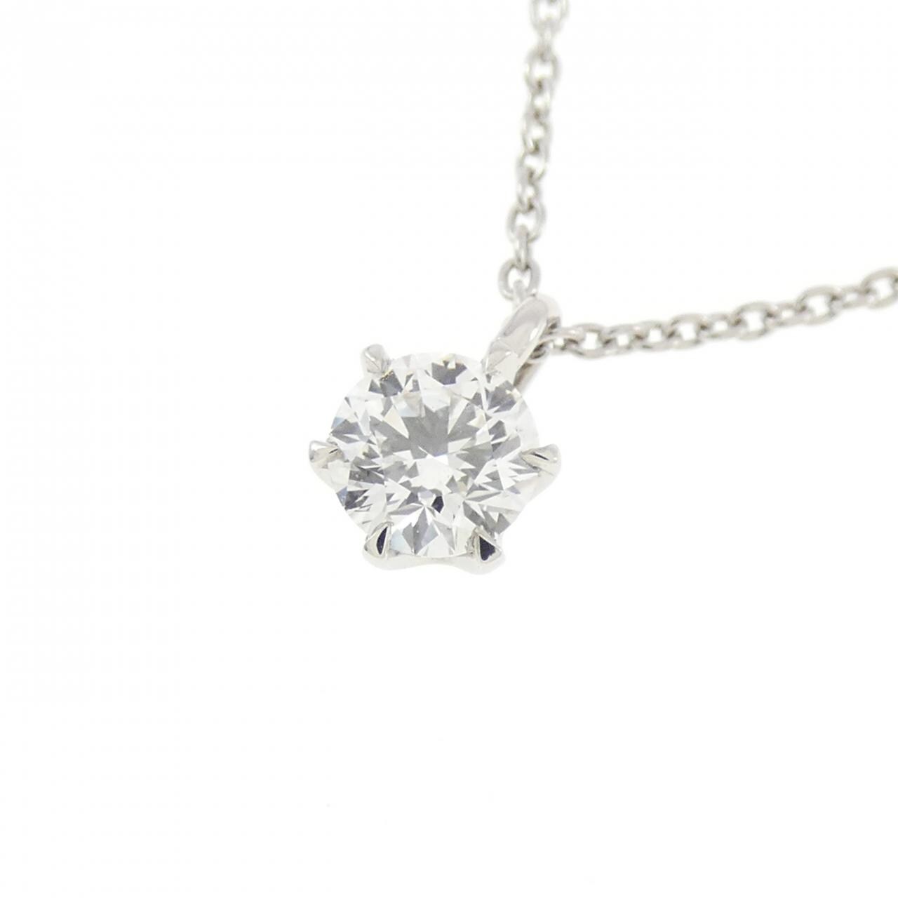 【リメイク】PT900/PT850 ダイヤモンド ネックレス 0.261CT F SI1 EXT H&C