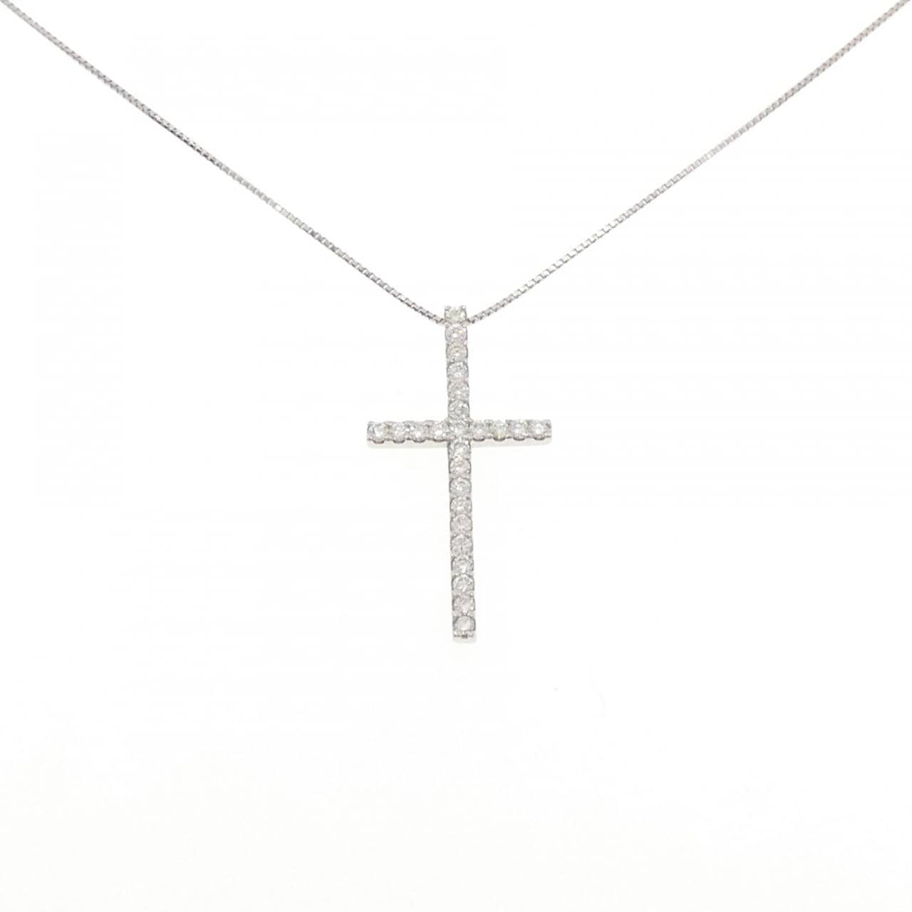 PT900/PT850 クロス ダイヤモンド ネックレス 0.50CT