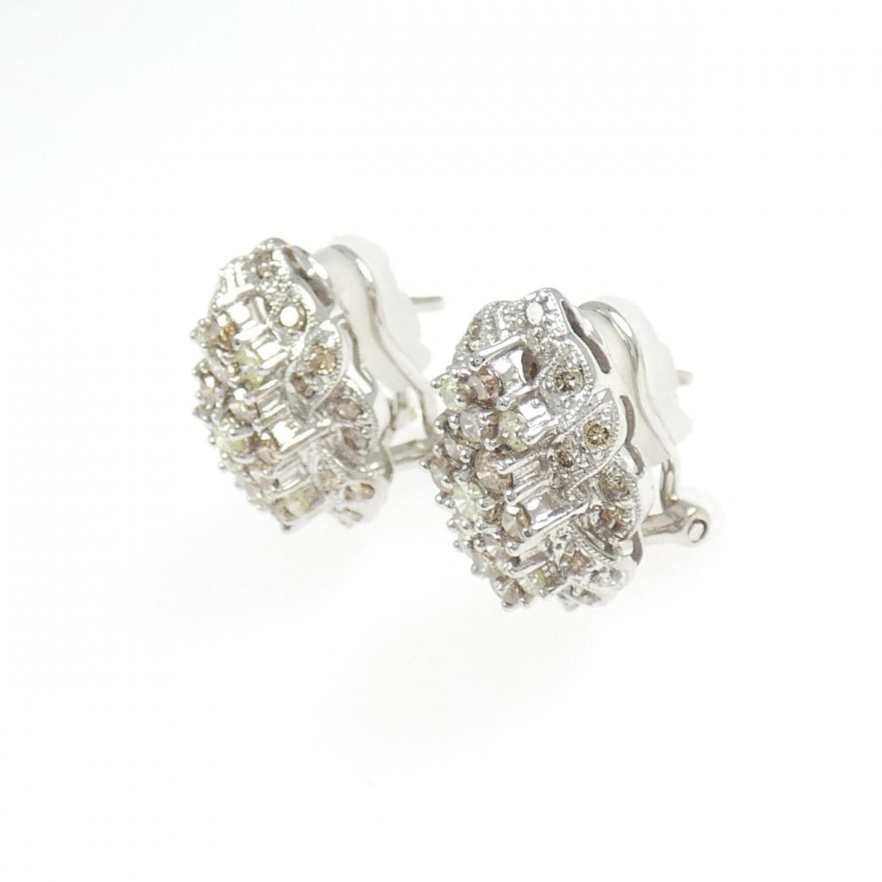 K18WG ダイヤモンド ピアス/イヤリング 2.00CT