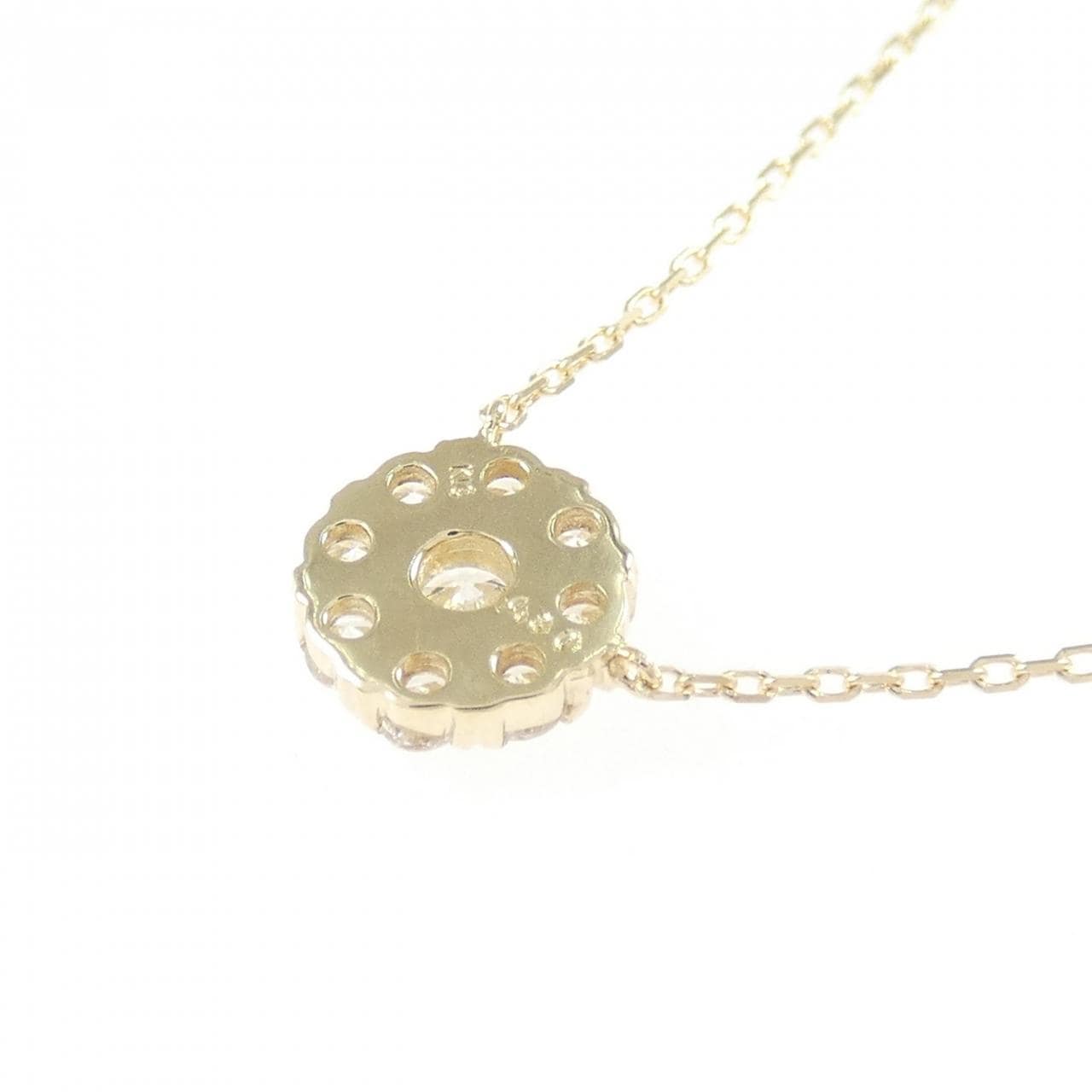 【リメイク】K10YG フラワー ダイヤモンド ネックレス 0.30CT