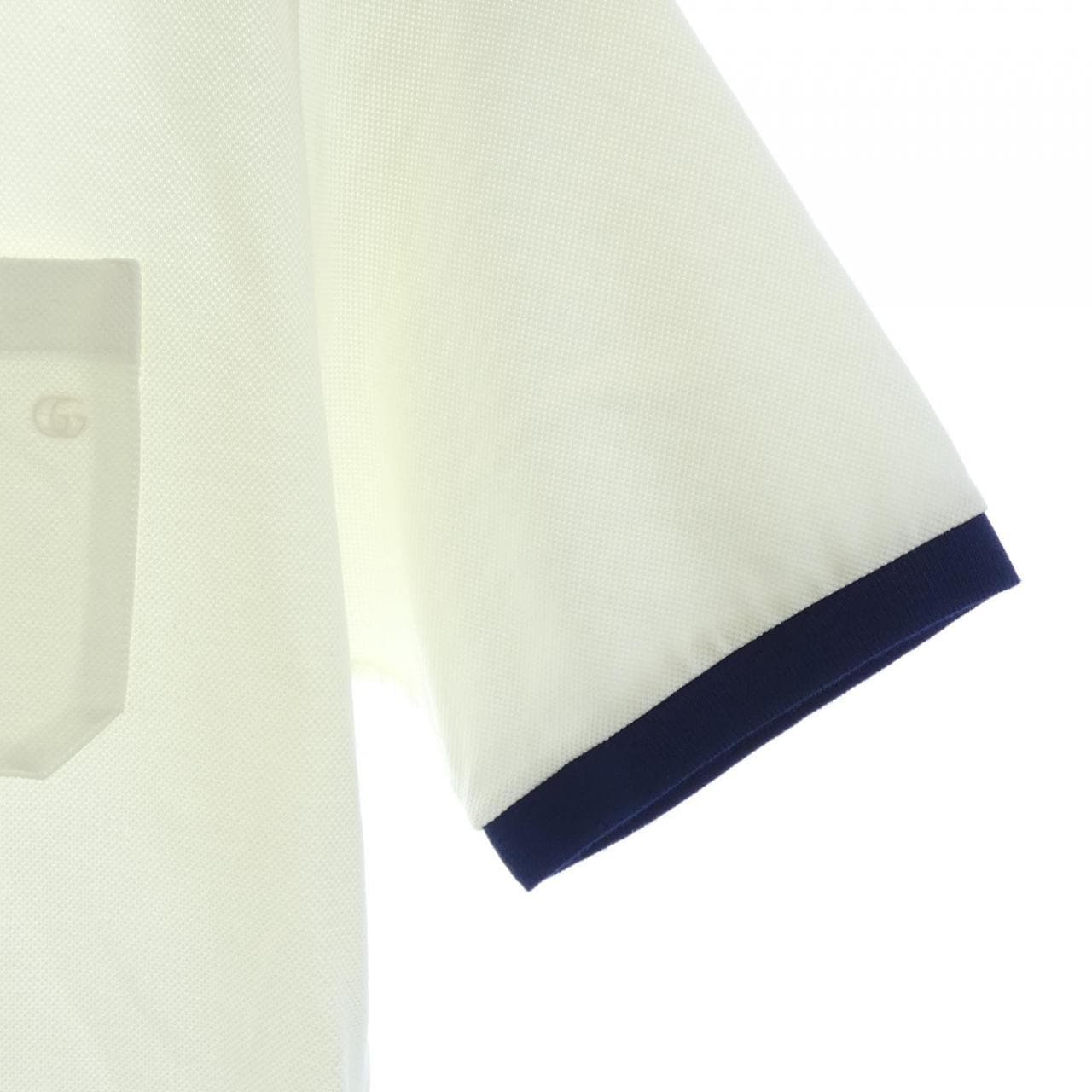 GUCCI網眼條紋領口棉凸紋Polo衫701735 XJELJ Polo衫