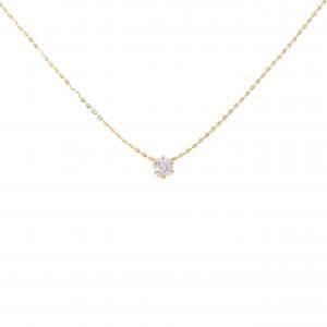 K18YG ソリティア ダイヤモンド ネックレス 0.09CT