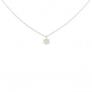 PT900/PT850 ソリティア ダイヤモンド ネックレス 0.32CT