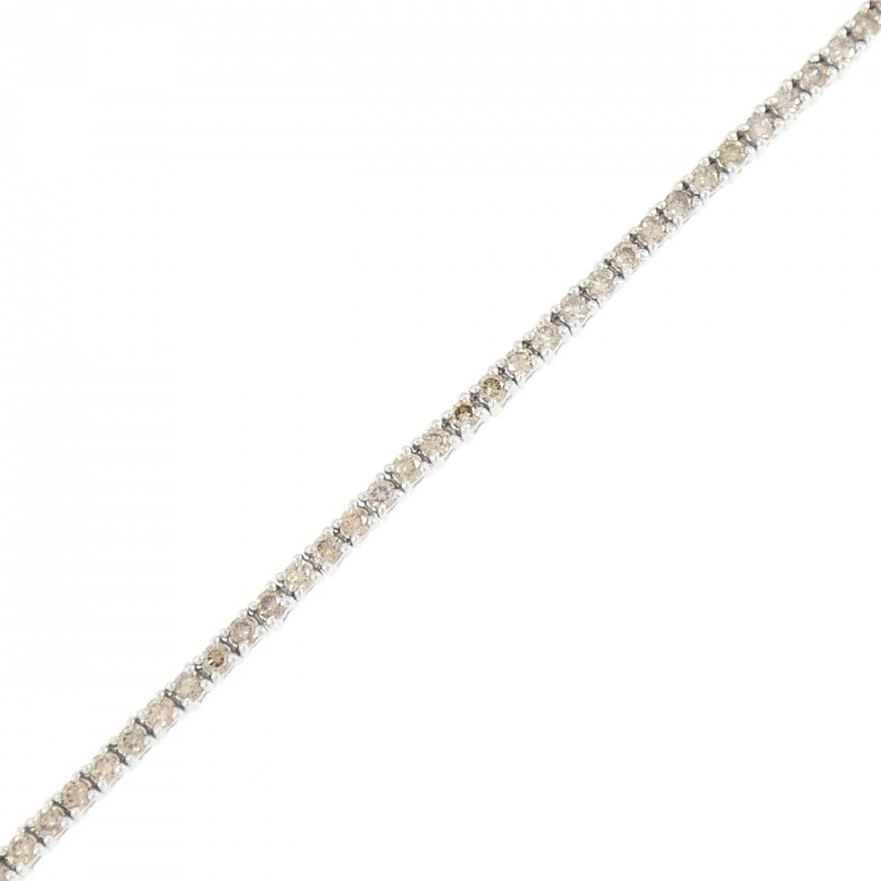 K18WG ダイヤモンド ブレスレット 1.34CT