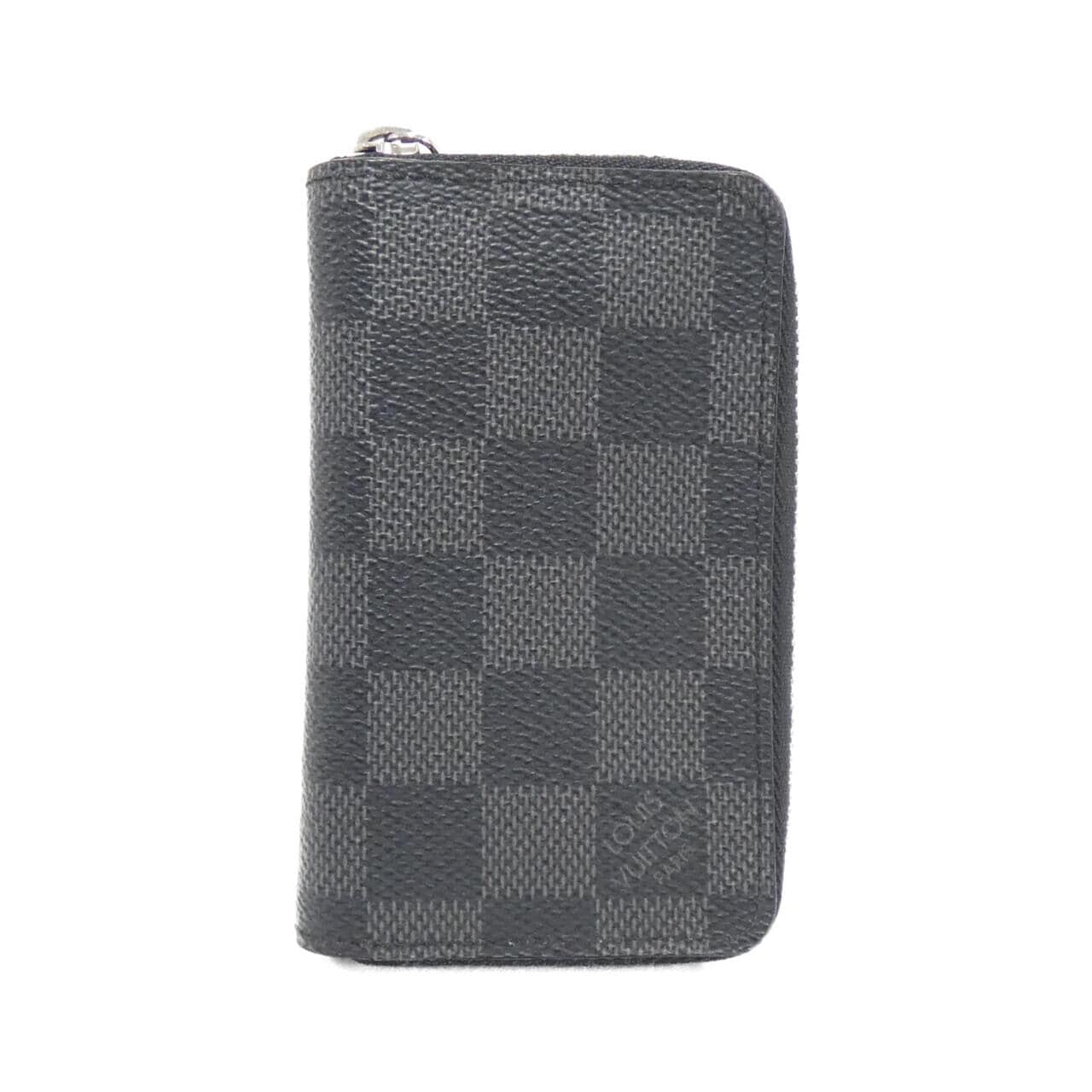 LOUIS VUITTON Damier Graphite Zippy Coin Purse N63076 INCASE