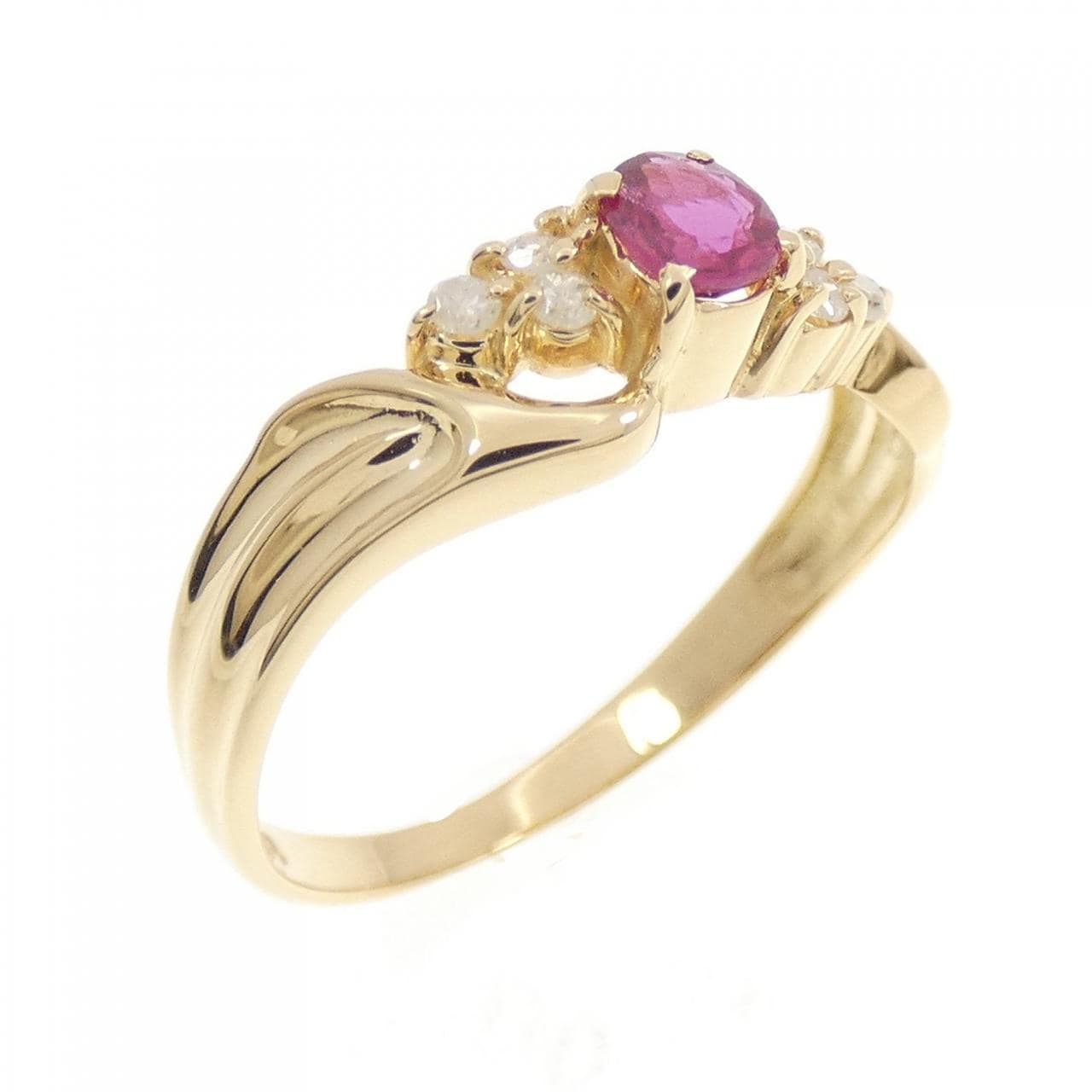 K18YG ルビー リング