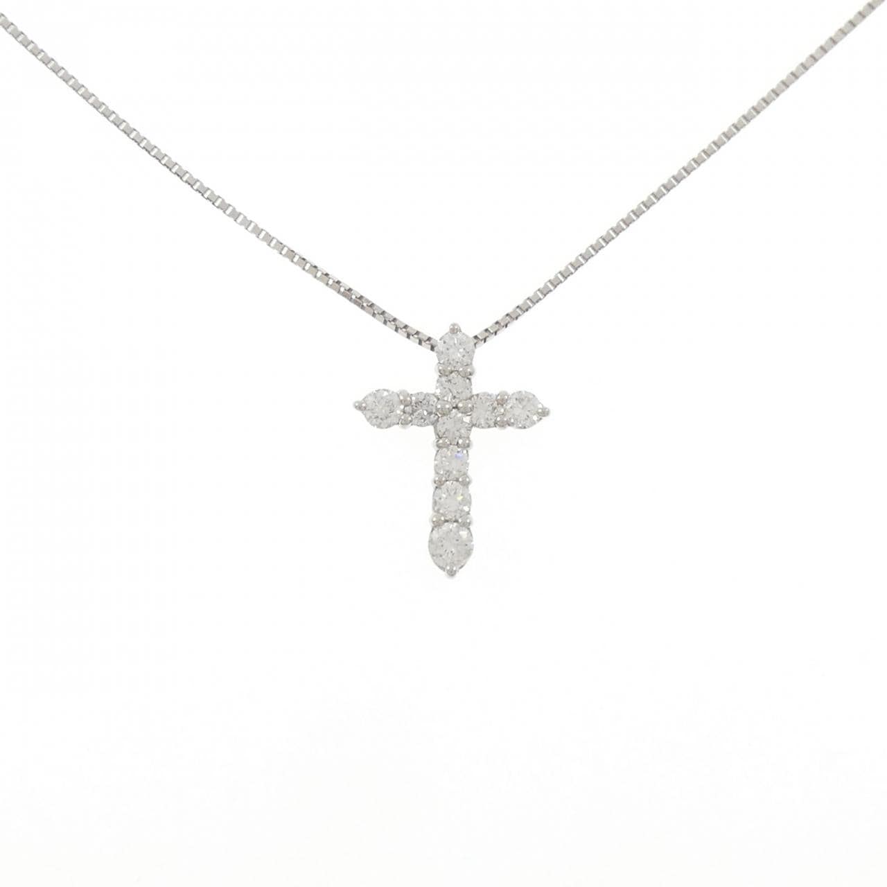 PT900/PT850 クロス ダイヤモンド ネックレス 1.00CT