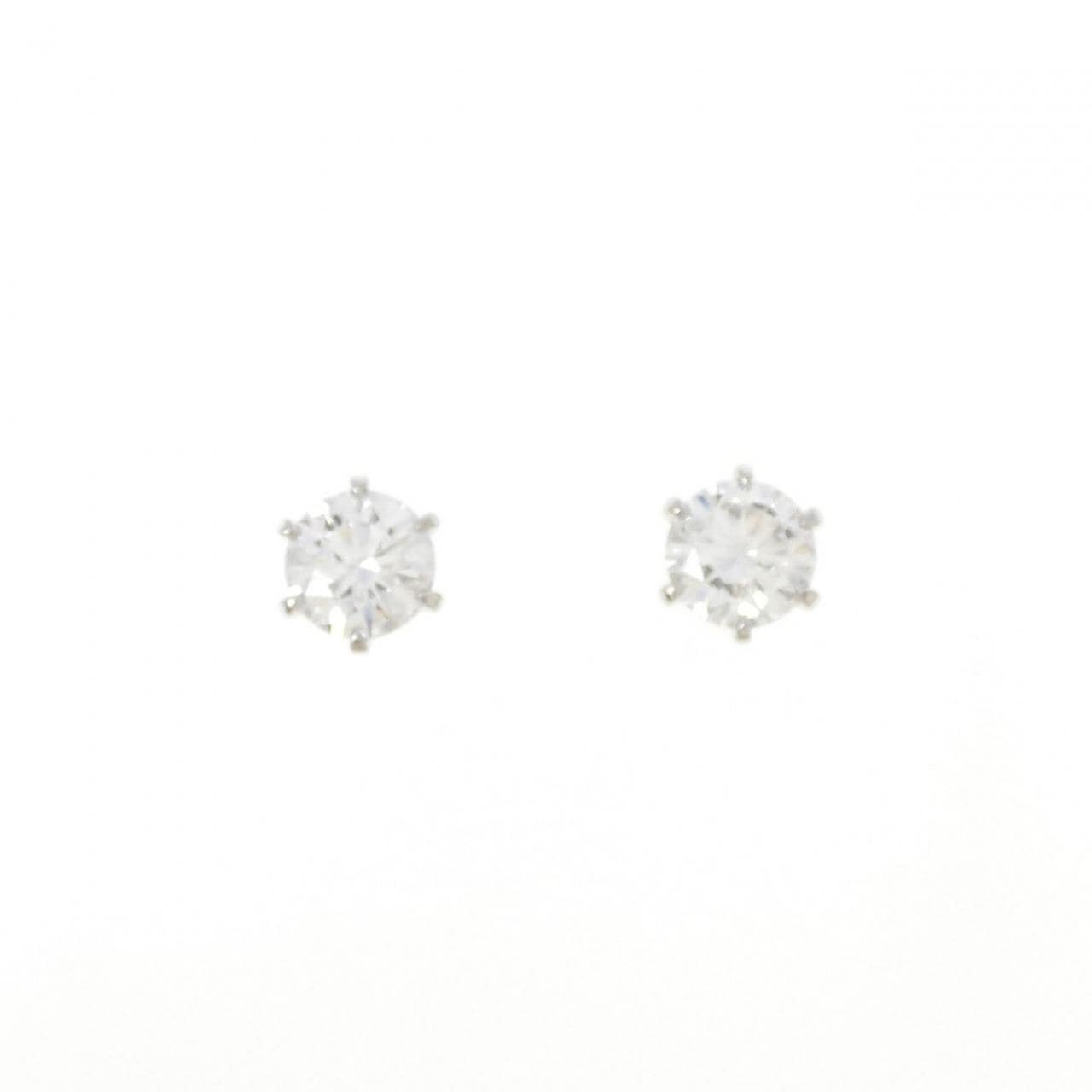 【リメイク】PT900/ST ダイヤモンド ピアス 0.527CT 0.534CT E VS2-SI1 VG